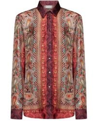 Pierre Louis Mascia - Paisley-Print Silk Shirt - Lyst