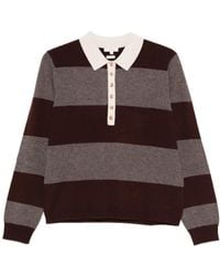Yerse - Maglione A Righe Con Colletto Stile Polo - Lyst