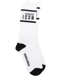 DSquared² - Icon Logo Ankle Socks - Lyst