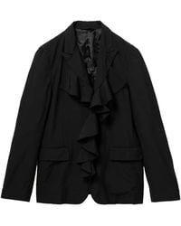 COMME DES GARÇON BLACK - Ruffled Blazer - Lyst