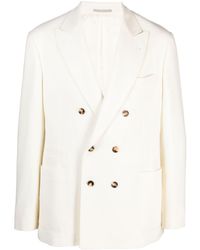 Brunello Cucinelli - Double Breasted Blazer Clothing - Lyst