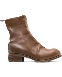 Guidi - Front-zip Round-toe Boots - Lyst
