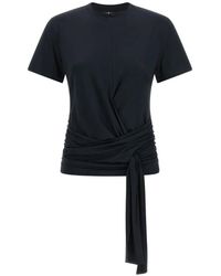 7 For All Mankind - Twisted Ruched T-Shirt - Lyst