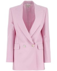 McQueen - Blazer En Laine À Boutonnière Croisée - Lyst