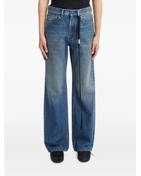 Ann Demeulemeester - Stonewashed Wide-Leg Jeans - Lyst