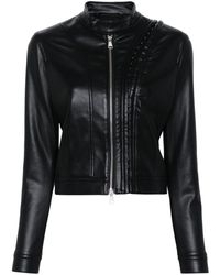 Y. Project - Logo-Patch Faux Leather Jacket - Lyst