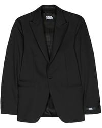 KARL LAGERFELD - Peak Single-Breasted Blazer - Lyst