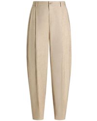 Dolce & Gabbana - Hemp And Silk Trousers With Tweed Effect - Lyst