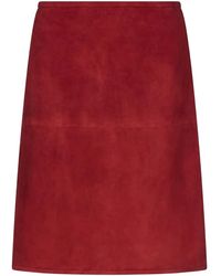 Loulou de Saison - Engel Vent Suede Mini Skirt - Lyst