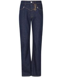 Stella McCartney - Logo-Charm Straight-Leg Jeans - Lyst