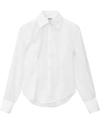MSGM - Hemd Mit Abnehmbaren Ärmeln - Lyst
