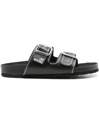 Love Moschino - Stud-embellished Buckled Sandals - Lyst
