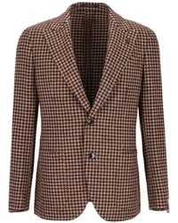 Gabriele Pasini - Blazer À Motif Pied-De-Poule Et Revers En Pointe - Lyst