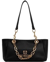 Love Moschino - Chain Logo-Plaque Tote Bag - Lyst
