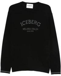 Iceberg - Logo-Embroidered Wool Sweater - Lyst