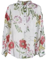 Shirtaporter - Blouse À Fleurs Imprimées - Lyst