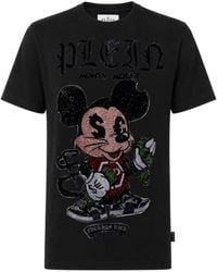 Philipp Plein - Money Mouse Rhinestone-Embellished T-Shirt - Lyst