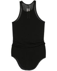 Rick Owens - Ribbed Curved-Hem Tank Top - Lyst