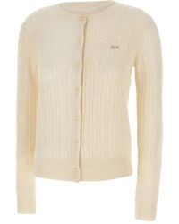Sun 68 - Cable-Knit Cardigan - Lyst
