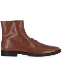 Tod's - Leather Penny Ankle Boots - Lyst