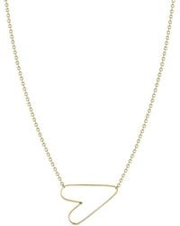 Zoe Chicco - 14Ct Anchored Heart Necklace - Lyst