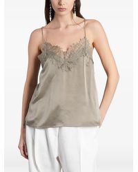 IRO - Newin Lace-Trim Silk Top - Lyst