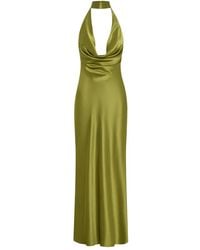Nicholas - Lyria Cowl-Neck Halter Maxi Dress - Lyst