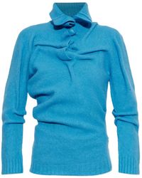 DIESEL - M-Amary Ruffled Turtleneck Sweater - Lyst