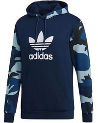 adidas - Camouflage-Panelled Hoodie - Lyst