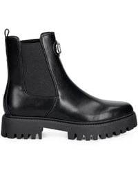Guess - Logo-Plaque Lug-Sole Ankle Boots - Lyst