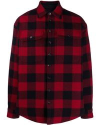 DSquared² Check Print Shirt - Red