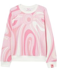 PUCCI - Marmo-Print Fleece Sweatshirt - Lyst