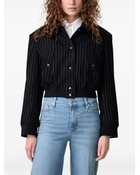 WRSTBHVR - Nadeen Pinstripe Cropped Jacket - Lyst
