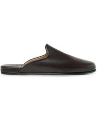 SCAROSSO - Atlas Travel Grained Leather Slippers - Lyst