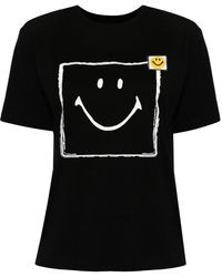 Joshua Sanders - Square Smiley Face-print T-shirt - Lyst