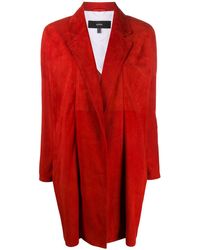 Arma Single Breasted Notched-lapel Coat - Red