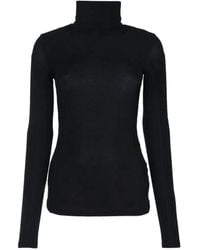 Elisabetta Franchi - Pull À Col Roulé Et Empiècements Côtelés - Lyst