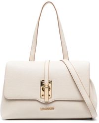 Love Moschino - Love Heart Lock Faux-Leather Shoulder Bag - Lyst