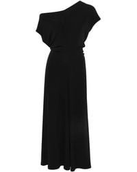 Vince - Draped-Design Midi Dress - Lyst