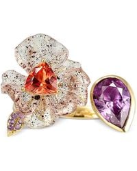 Anabela Chan - Sunset Blueberry Petunia Ring Mit Schmuckstein - Lyst