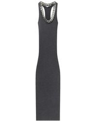 Stella McCartney - Falabella Chain-Link Ribbed-Knit Maxi Dress - Lyst