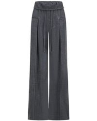 Oude Waag - Washed Drawstring Wide-Leg Trousers - Lyst