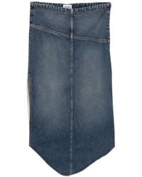 Jean Paul Gaultier - Zipped Denim Skirt - Lyst