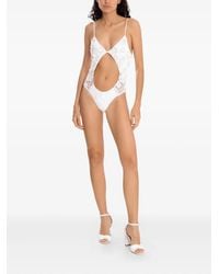 Amir Slama - Cut-Out Embellished Swimsuit - Lyst