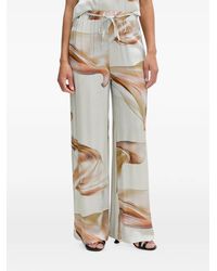 Isabelle Blanche - Abstract-Print Drawstring-Waist Trousers - Lyst