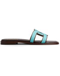 Tod's - Logo-strap Leather Sandals - Lyst