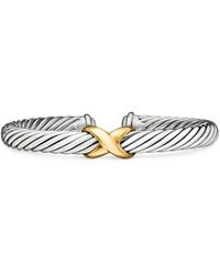 David Yurman - 14Kt And Sterling Classic Cable Bracelet (7Mm) - Lyst