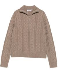 Max Mara - Libero Cable-Knit Quarter-Zip Sweater - Lyst