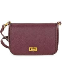 VISONA - Grained Leather Shoulder Bag - Lyst