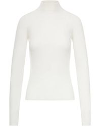 Sportmax - Maglione A Coste Con Collo Alto - Lyst